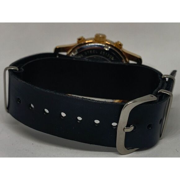 Michael Kors MK5128 Women Black Leather Analog Rose Gold Dial Quartz Watch Aa498 - Picture 9 of 11